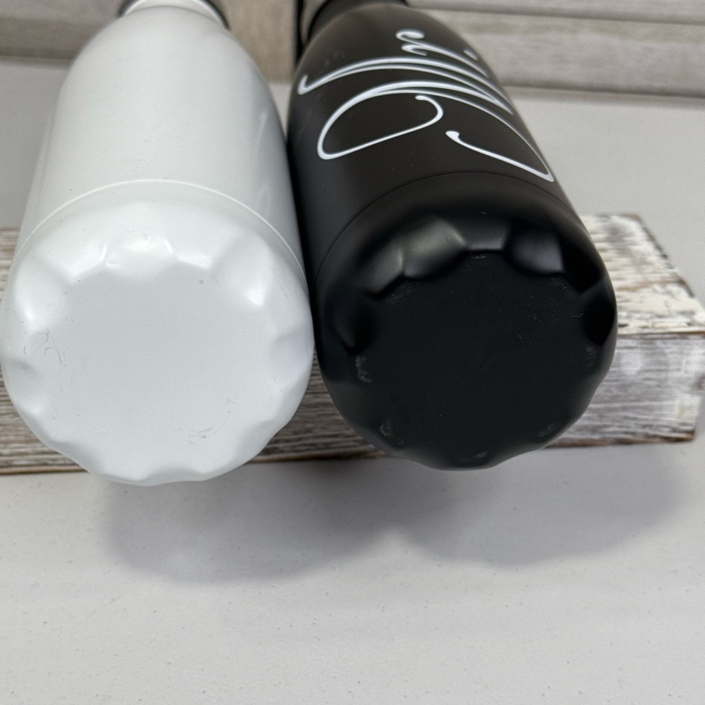 Mr. and Mrs. Insulated Water Bottles - Black and White - Picture 3 of 5